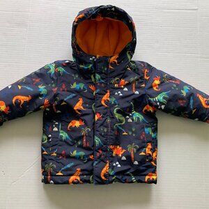 Childrens Place 3-in-1 Hooded Jacket Toddler Coat 18-24 Dinosaurs Winter orange
